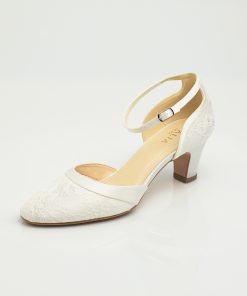 Brudskor från Bianco evento, Avalia shoes, vita brudskor, Ivory brudskor, brudskor i spets, brudskor i satin