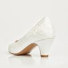 Brudskor från Bianco evento, Avalia shoes, vita brudskor, Ivory brudskor, brudskor i spets, brudskor i satin