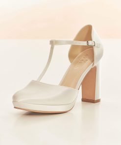 Brudskor från Bianco evento, Avalia shoes, vita brudskor, Ivory brudskor, brudskor i spets, brudskor i satin