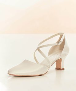 Brudskor från Bianco evento, Avalia shoes, vita brudskor, Ivory brudskor, brudskor i spets, brudskor i satin